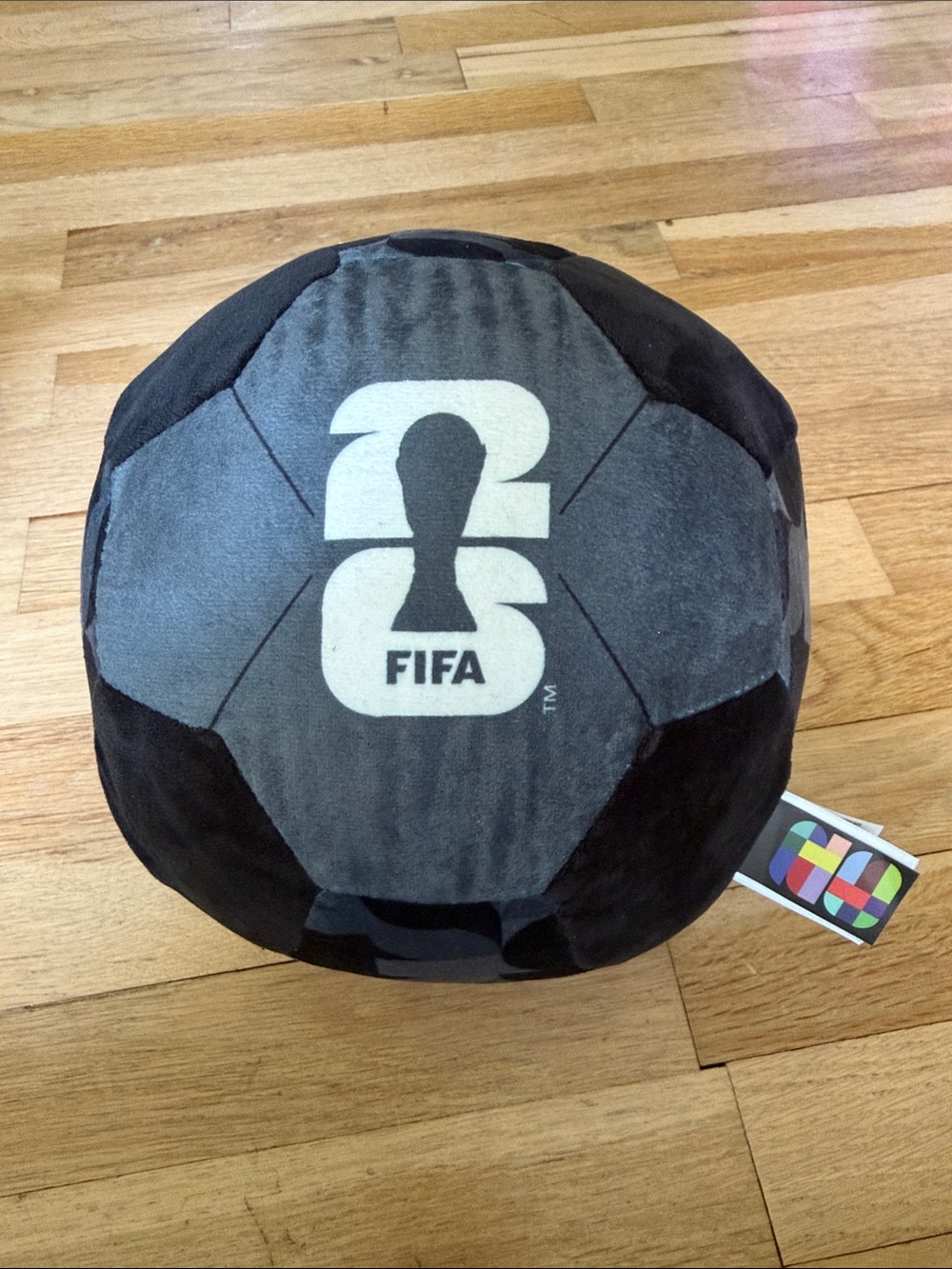 NWT FIFA Plush Soccer Ball - Black & Gray